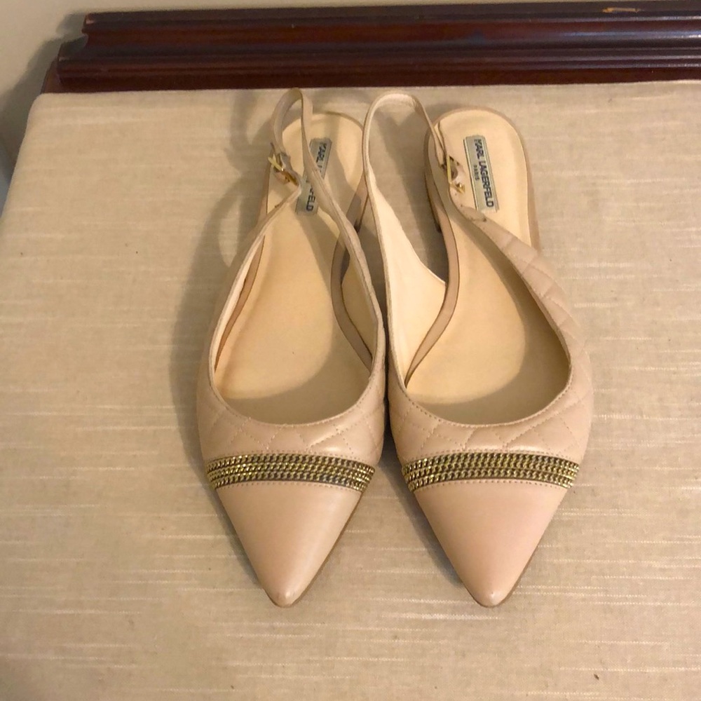 Karl Lagerfeld sling-back flats